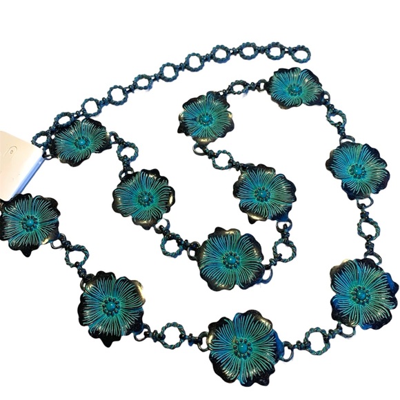 Western Flower Patina Concho Belt main image 2